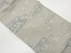 流水・紅葉に銀杏模様織出し名古屋帯